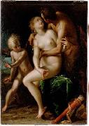 Hans von Aachen Jupiter Antiope und Amor oil painting